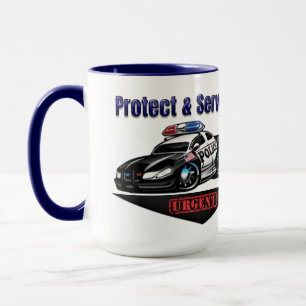 Taza "Proteger y servir"