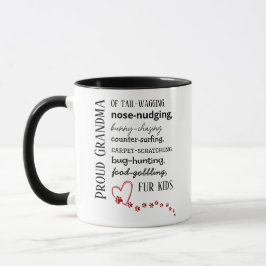 Taza Proud Cat & Dog Grandma Mug