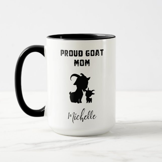 Taza Proud Goat Mom Farm Animal Lover Mama (Izquierda)