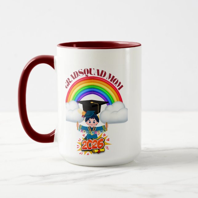 Taza Proud Mom Grad Squad 2026 (Izquierda)