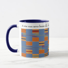 Taza Proverbio africano Denim Blue Kente