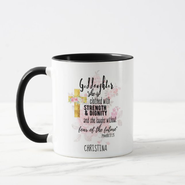 Taza Proverbio personalizado de regalo de hija menor de (Izquierda)