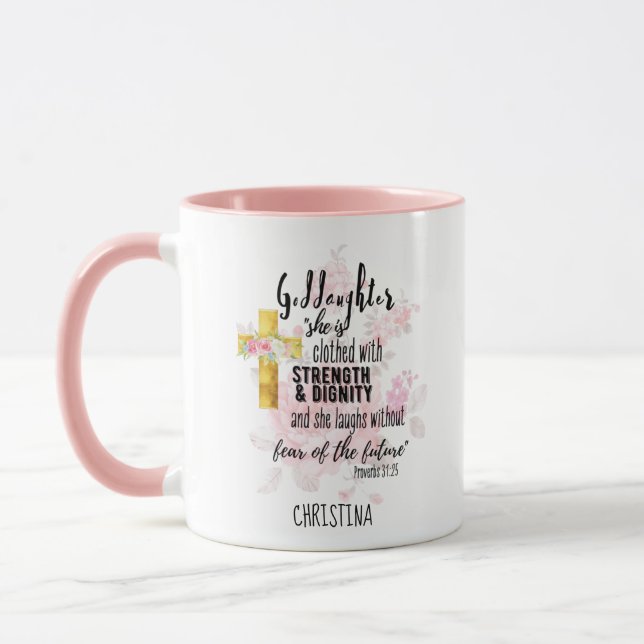 Taza Proverbio personalizado de regalo de hija menor de (Izquierda)
