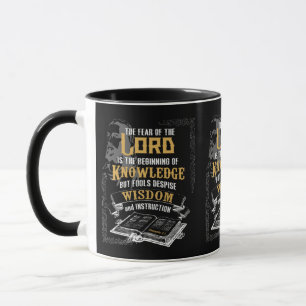 Taza Proverbios 1:7 KJV Biblia Verse Two-Tone