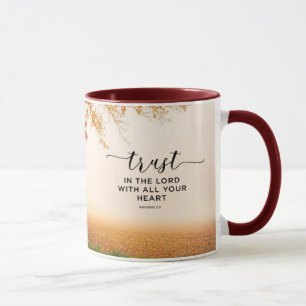 Taza Proverbios 3:5 Confiar en el Señor con todo su cor