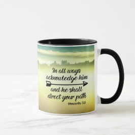 Taza Proverbios 3:6 Dirigirá tu camino Biblia Verse