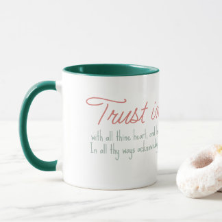 Taza Proverbios de moda 3:5-6 Verso de la Biblia Cristi