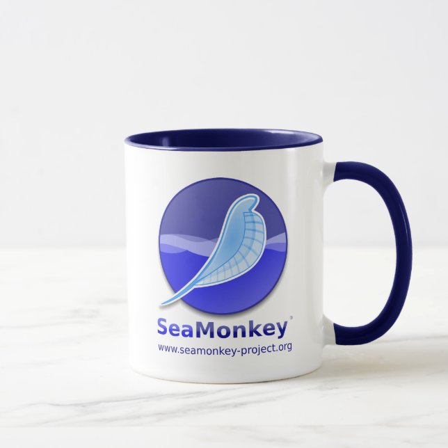 Taza Proyecto de SeaMonkey - logotipo vertical (Derecha)