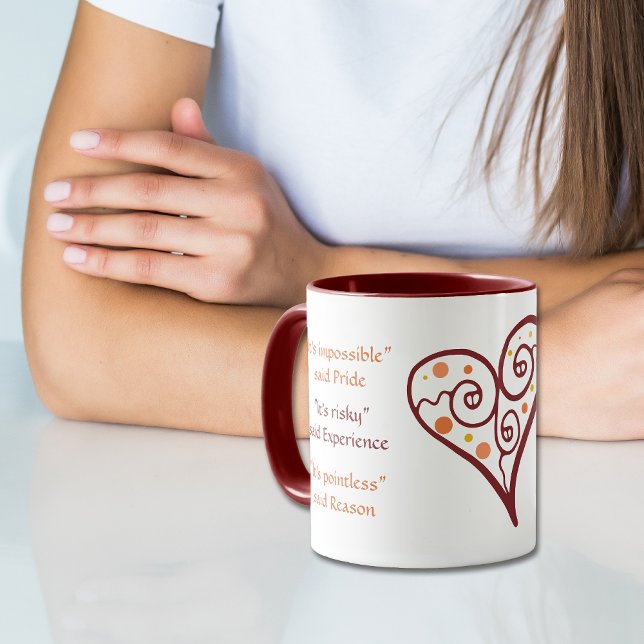 Taza Pruébelo un corazón motivacional (Subido por el creador)