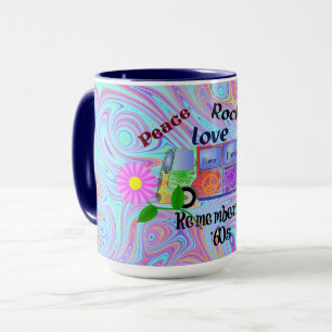 Taza Psicodelia de los años 60: paz, amor, rock 'n' Ro