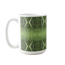 Taza psicodélica del verde de hierba