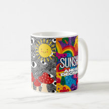 Taza psicodélica - Taza de café colorida y trippy