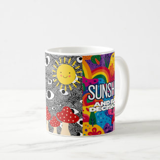 Taza psicodélica - Taza de café colorida y trippy