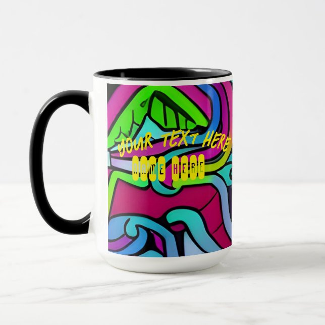 Taza Psicodélico Editable (Izquierda)