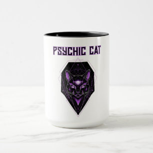 Taza Psíquico gato negro Halloween Tri-Blend