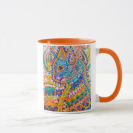 Taza Psychedelic Cat, Louis Wain マグカップ