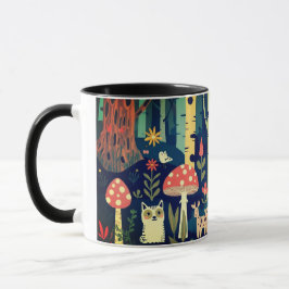 Taza Psycheldelic forest design