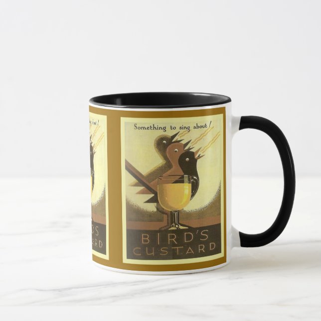 Taza Publicidad del vintage, las natillas del pájaro (Derecha)