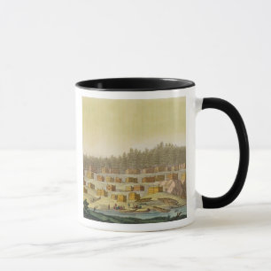Taza Pueblo indio, nueva Georgia, Alaska (engrav del