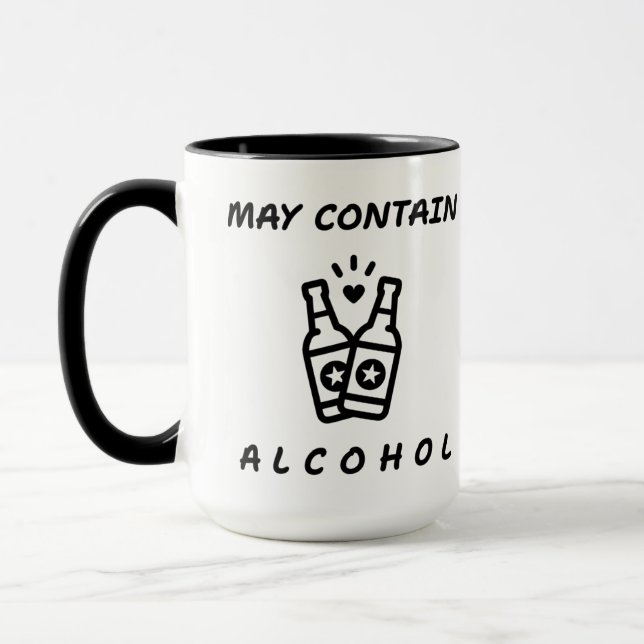 Taza Puede contener alcohol en la mezcla de alcohol - G (Izquierda)