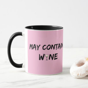 Taza Puede contener vino Vino blanco