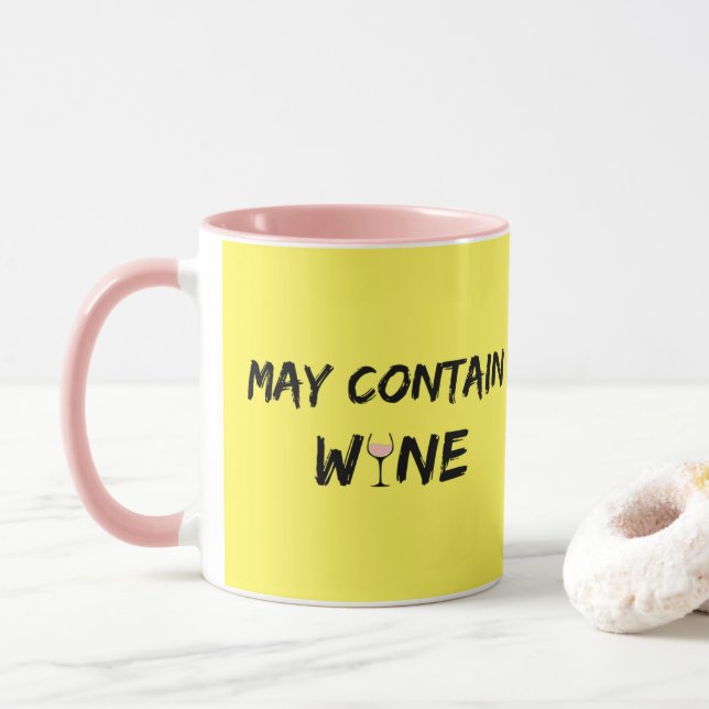 Taza Puede contener vino | Vino Rosa (Con donut)