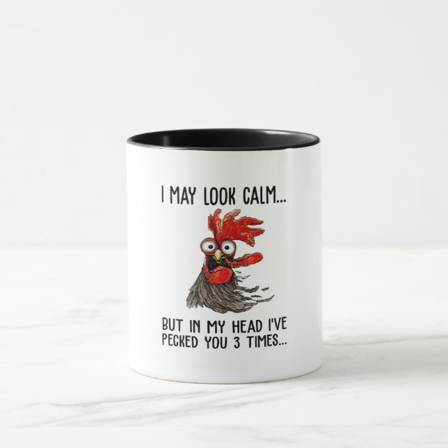 Taza Puedo parecerme tranquilo pero te he recogido 3 ve (Centro)