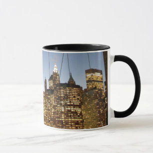 Taza Puente de Brooklyn al atardecer con horizonte de M