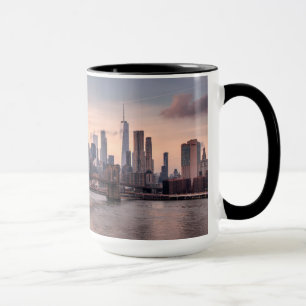 Taza Puente de Brooklyn y Lower Manhattan