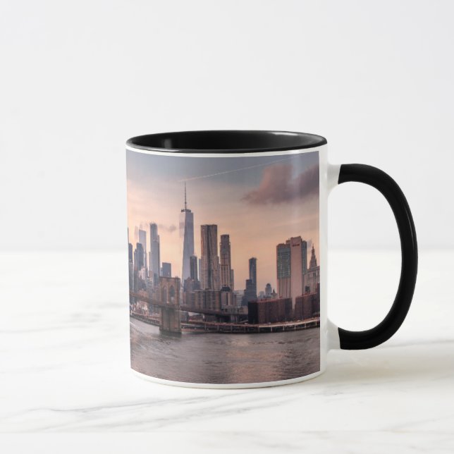 Taza Puente de Brooklyn y Lower Manhattan (Derecha)