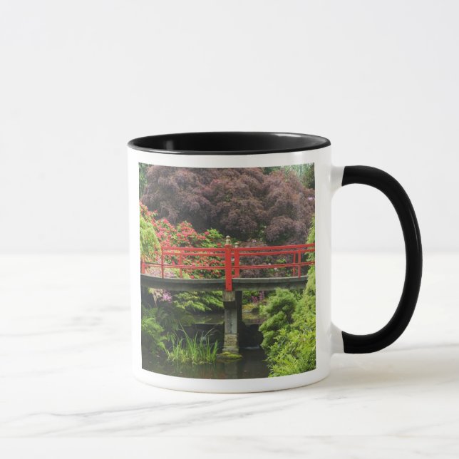 Taza Puente del corazón con rododendros en flor, (Derecha)