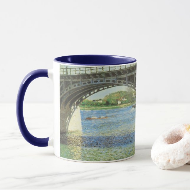 Taza Puente en Argenteuil por Gustave Caillebotte (Con donut)