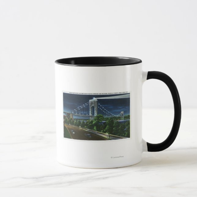 Taza Puente G. Washington, Hudson de noche (Derecha)