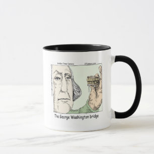 Taza Puente George Washington y Dentaduras Regalo Diver