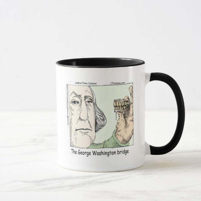 Taza Puente George Washington y Dentaduras Regalo Diver (Derecha)