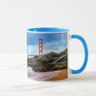 Taza Puente Golden Gate en la puesta del sol