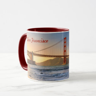 Taza Puente Golden Gate en San Francisco al atardecer