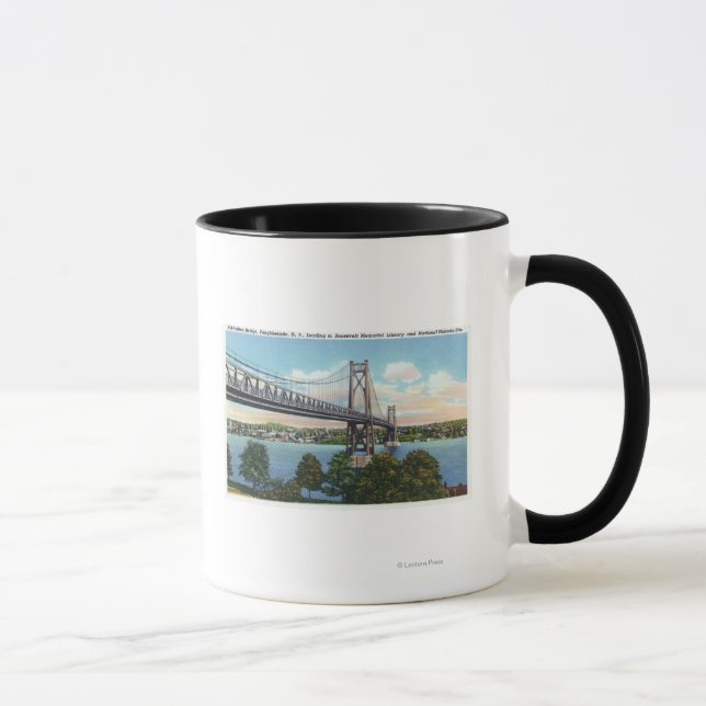 Taza Puente Mid-Hudson a la histórica ciudad de Rooseve (Derecha)
