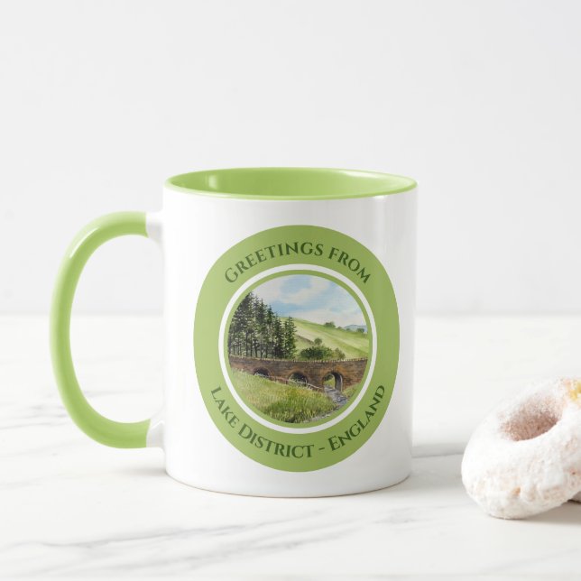 Taza Puente Scawgill sobre el distrito del lago River A (Con donut)