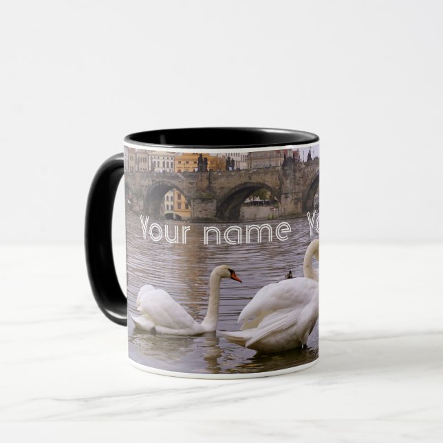 Taza Puente Swans y Charles en Praga (Anverso izquierdo)
