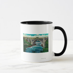 Taza Puente y caídas de la calle de Monroe en el río de