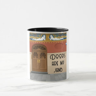 Taza Puertas son mi debilidad Arte Nouveau de Bloques