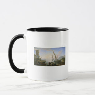 Taza Puerto con puesta del sol