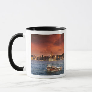 Taza Puerto de Hong Kong al atardecer