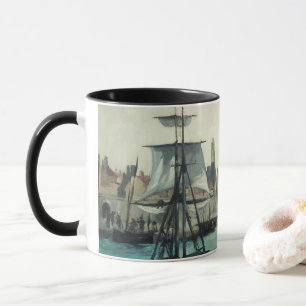 Taza Puerto en Calais de Manet, Arte Impresionismo Vint