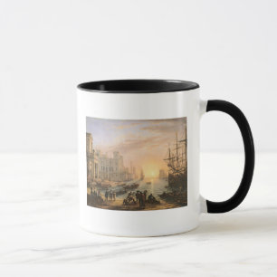 Taza Puerto marítimo en la puesta del sol, 1639