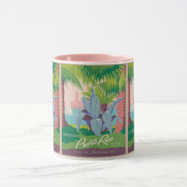 Taza Puerto Rico Vintage: Viajes por la isla