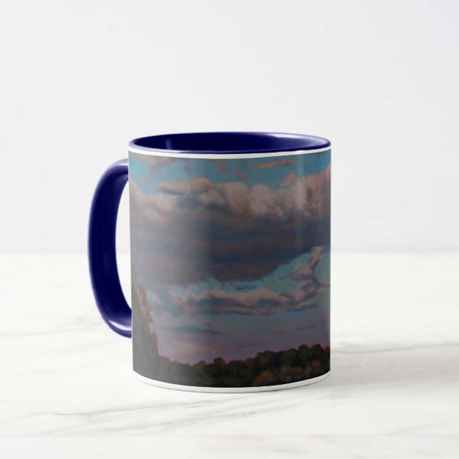 Taza Puesta de sol cálida sobre River Road (Anverso izquierdo)