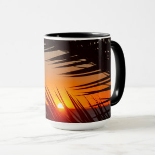 Taza Puesta de sol de Santa Mónica sobre el Océano Pací