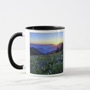 Taza Puesta de sol en Obstruciton Point, PN Olímpico, W
